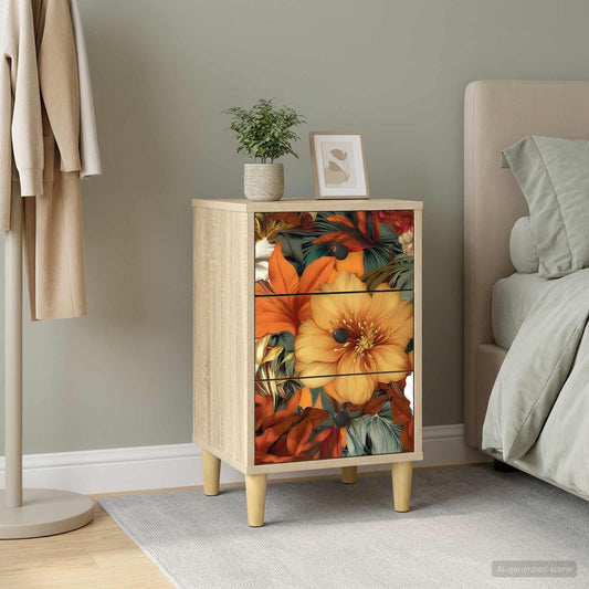 vidaXL Κομοδίνο GENNEP Sonoma Δρυς 36 x 33 x 60 εκ Επεξεργασμένο Ξύλο