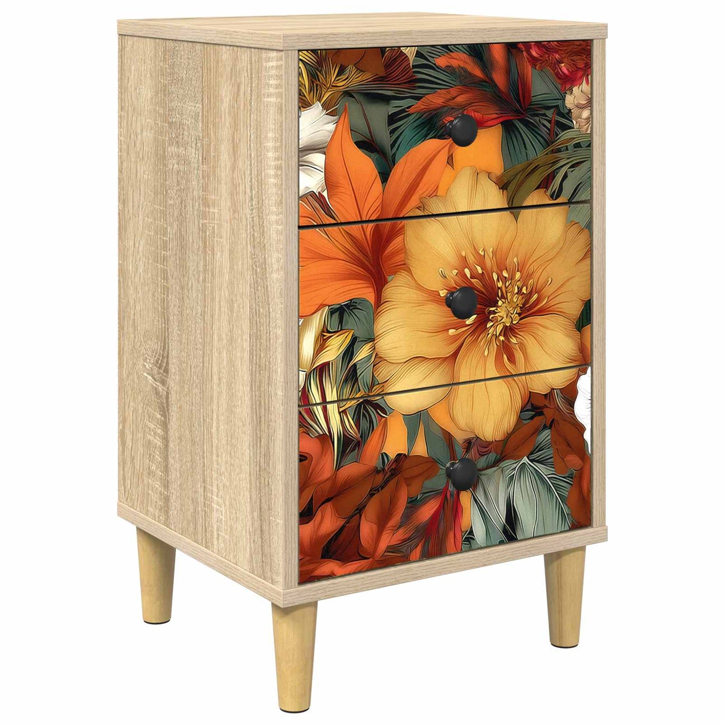 vidaXL Κομοδίνο GENNEP Sonoma Δρυς 36 x 33 x 60 εκ Επεξεργασμένο Ξύλο