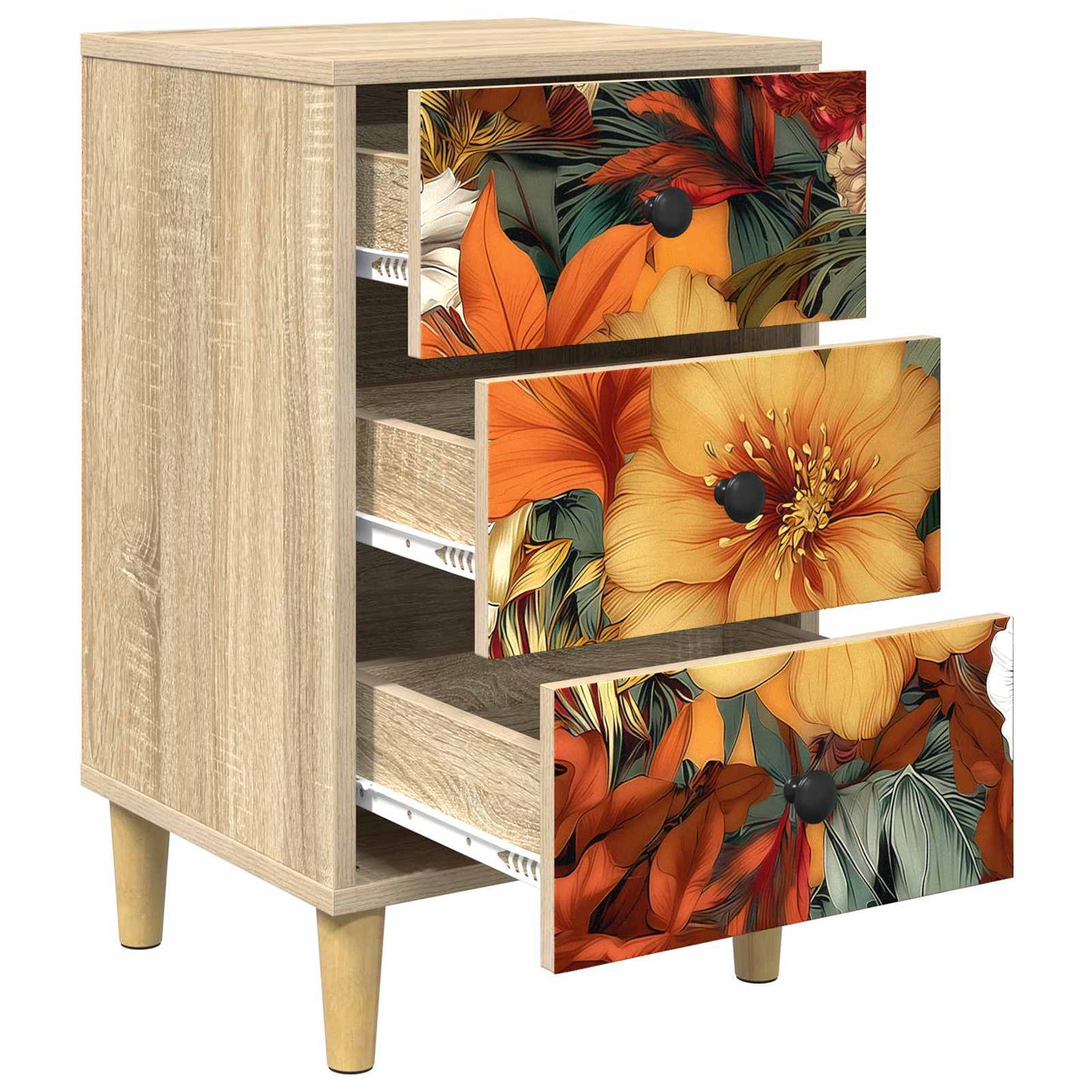 vidaXL Κομοδίνο GENNEP Sonoma Δρυς 36 x 33 x 60 εκ Επεξεργασμένο Ξύλο