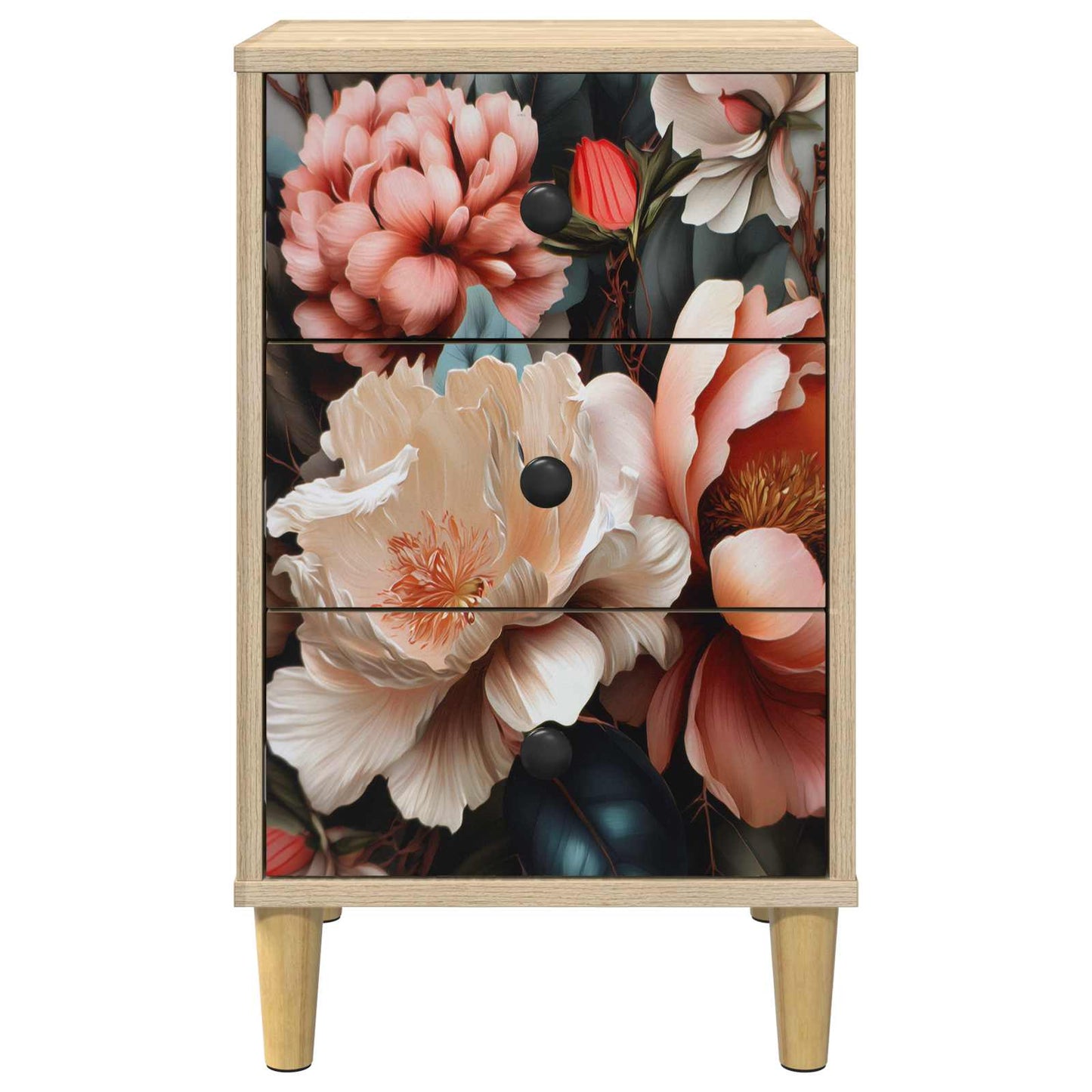 vidaXL Κομοδίνο BORNE Sonoma Δρυς 36 x 33 x 60 εκ Επεξεργασμένο Ξύλο