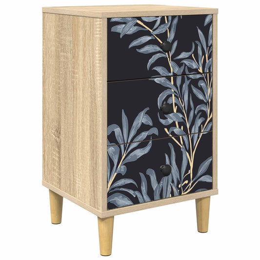 vidaXL Κομοδίνο DOKKUM Sonoma Δρυς 36 x 33 x 60 εκ Επεξεργασμένο Ξύλο