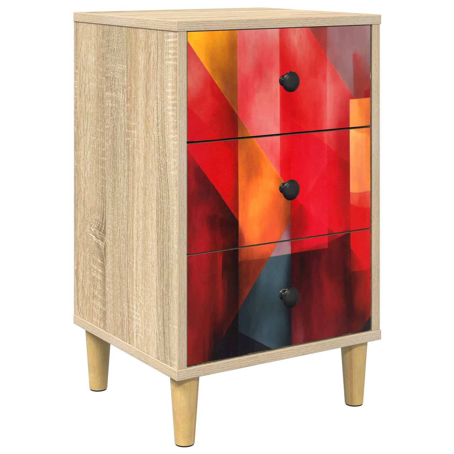 vidaXL Κομοδίνο HEESCH Sonoma Δρυς 36 x 33 x 60 εκ Επεξεργασμένο Ξύλο