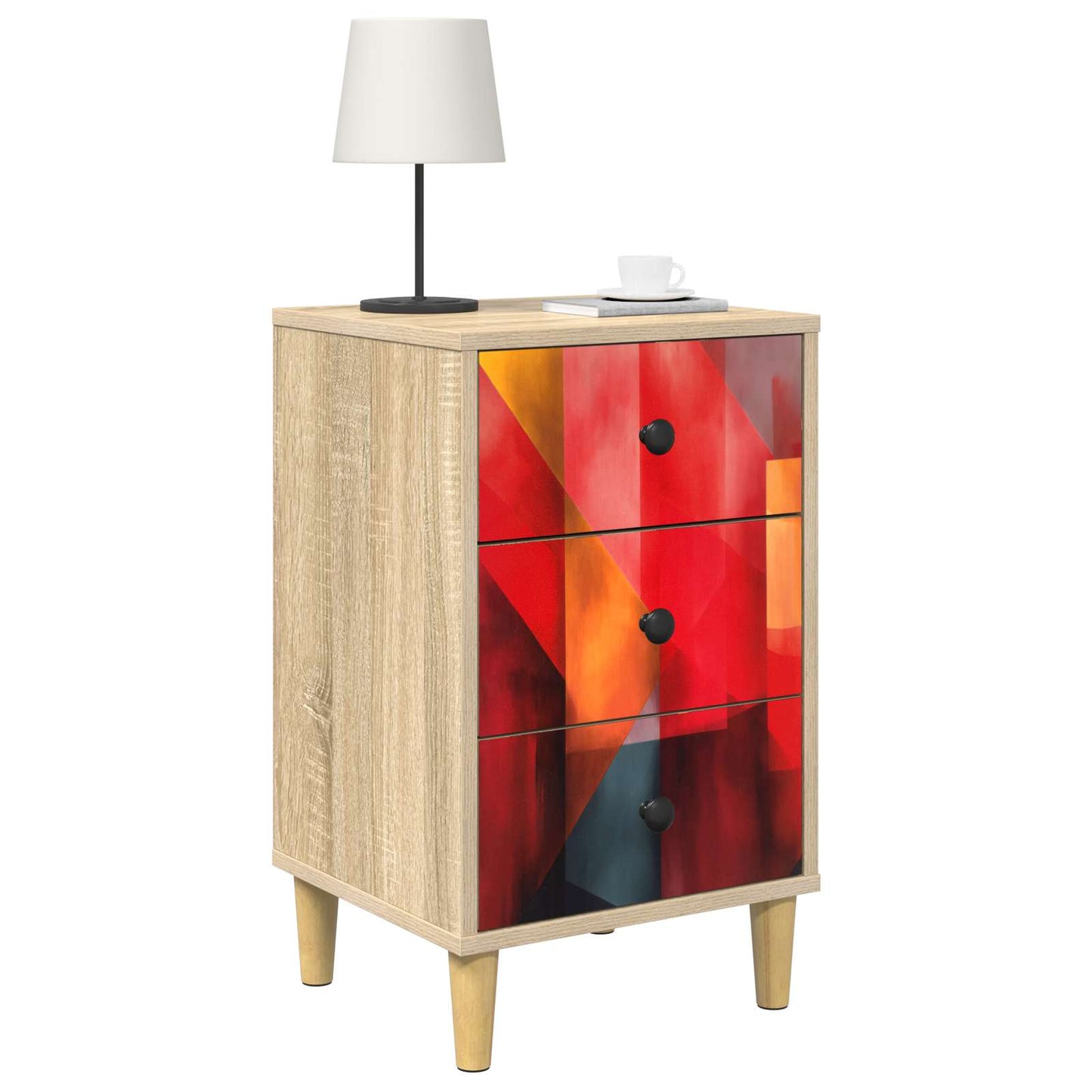 vidaXL Κομοδίνο HEESCH 2 τμχ. Sonoma Δρυς 36 x 33 x 60 εκ