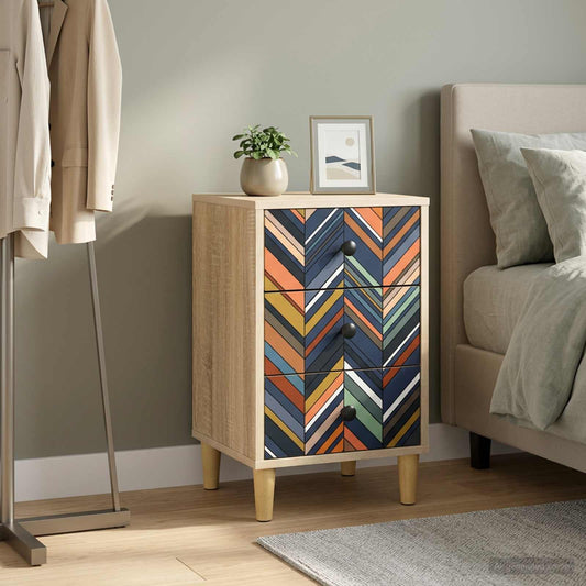 vidaXL Κομοδίνο OMMEN Sonoma Δρυς 36 x 33 x 60 εκ Επεξεργασμένο Ξύλο
