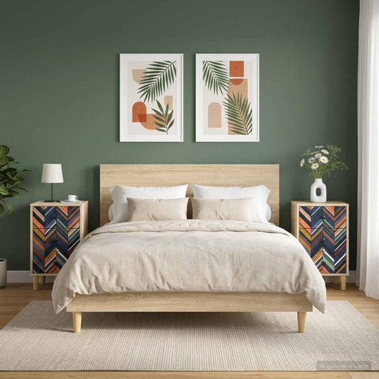 vidaXL Κομοδίνο OMMEN 2 τμχ. Sonoma Δρυς 36 x 33 x 60 εκ