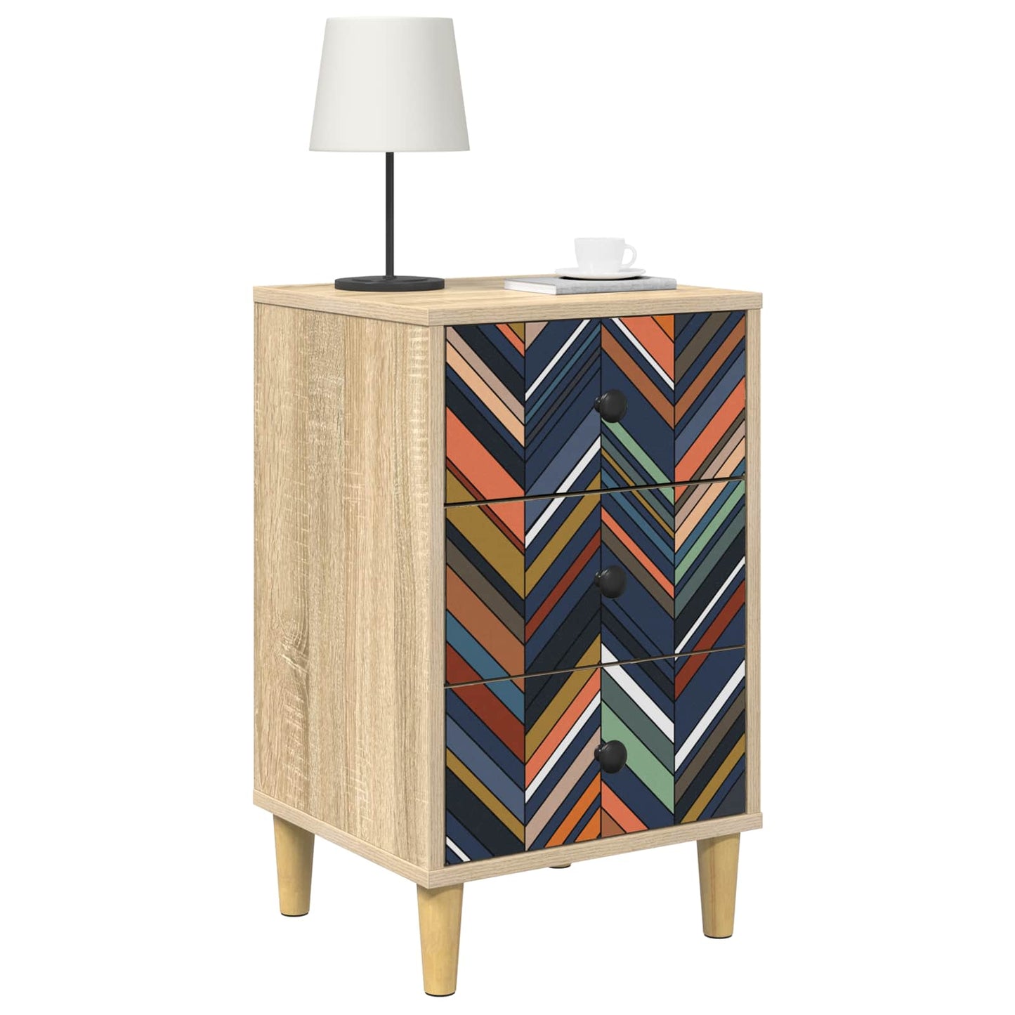 vidaXL Κομοδίνο OMMEN 2 τμχ. Sonoma Δρυς 36 x 33 x 60 εκ