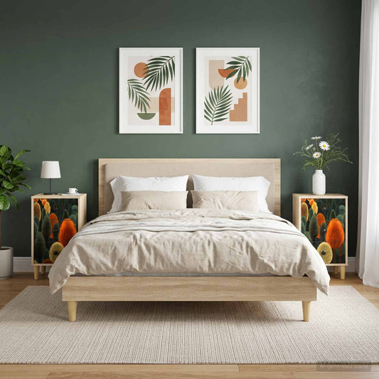 vidaXL Κομοδίνο ZAANDAM 2 τμχ. Sonoma Δρυς 36 x 33 x 60 εκ