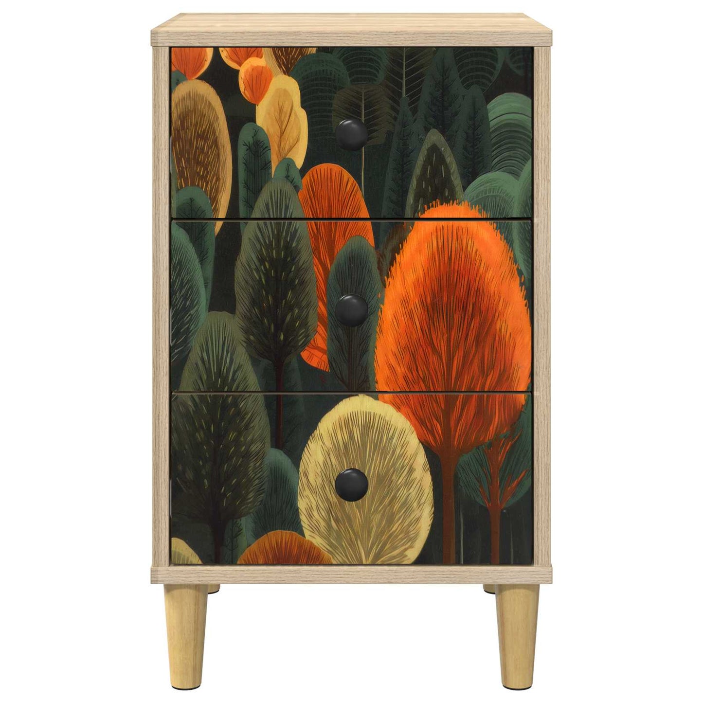 vidaXL Κομοδίνο ZAANDAM 2 τμχ. Sonoma Δρυς 36 x 33 x 60 εκ