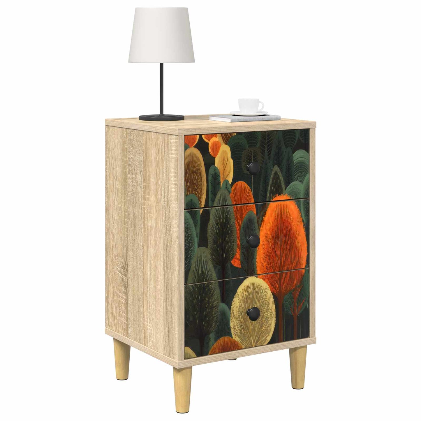 vidaXL Κομοδίνο ZAANDAM 2 τμχ. Sonoma Δρυς 36 x 33 x 60 εκ