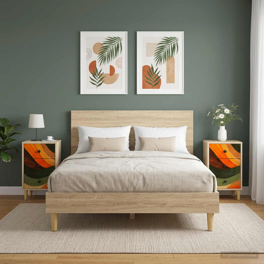 vidaXL Κομοδίνο BONN 2 τμχ. Sonoma Δρυς 36 x 33 x 60 εκ