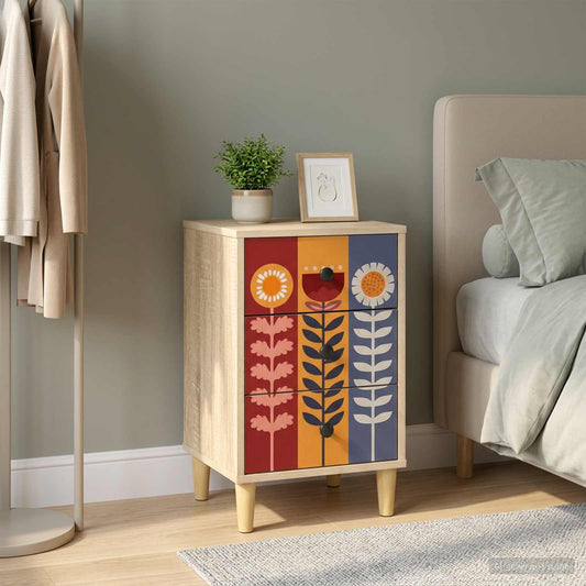 vidaXL Κομοδίνο ESSEN Sonoma Δρυς 36 x 33 x 60 εκ Επεξεργασμένο Ξύλο