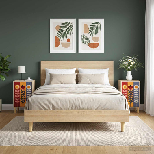 vidaXL Κομοδίνο ESSEN 2 τμχ. Sonoma Δρυς 36 x 33 x 60 εκ