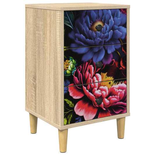 vidaXL Κομοδίνο KIEL Sonoma Δρυς 36 x 33 x 60 εκ Επεξεργασμένο Ξύλο