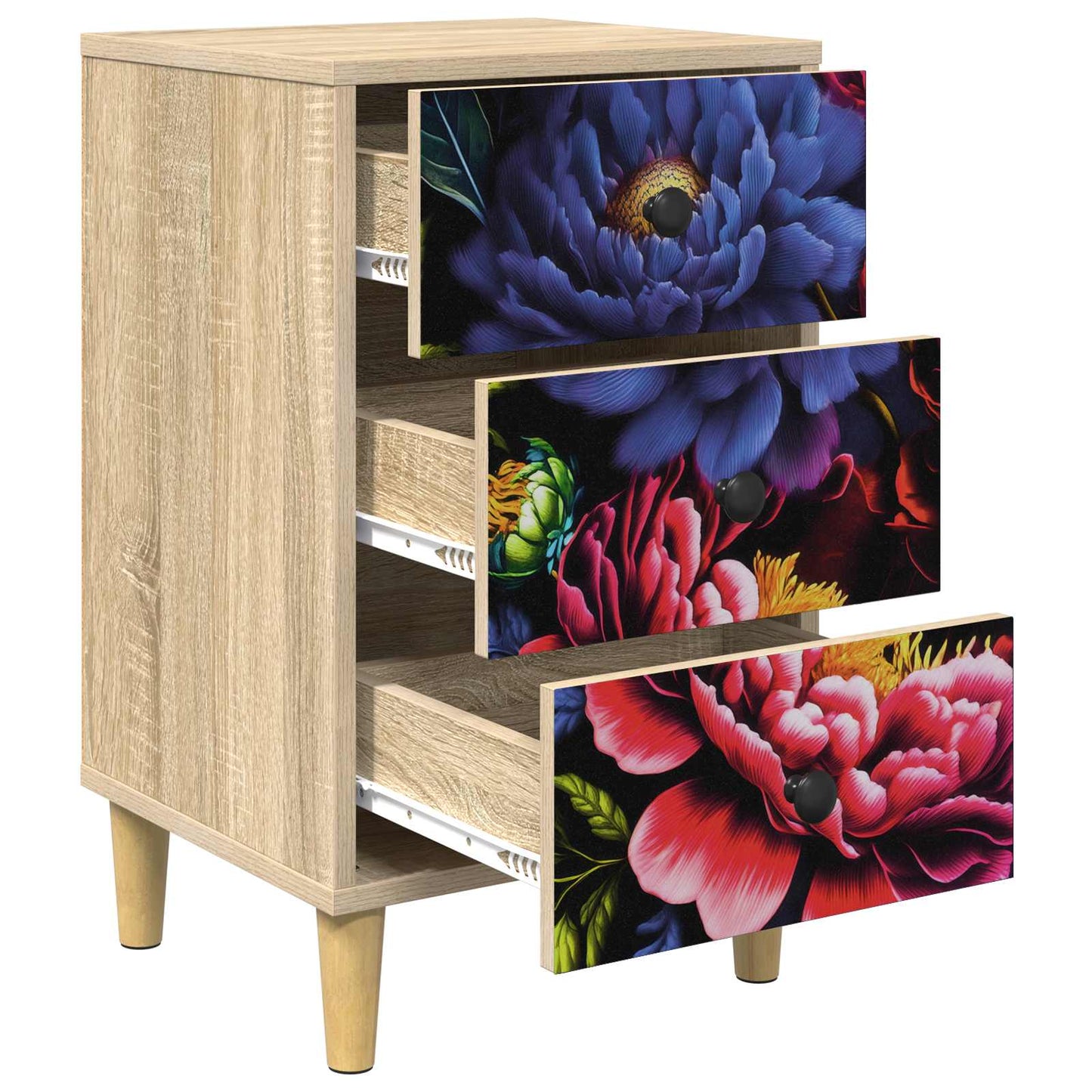 vidaXL Κομοδίνο KIEL Sonoma Δρυς 36 x 33 x 60 εκ Επεξεργασμένο Ξύλο