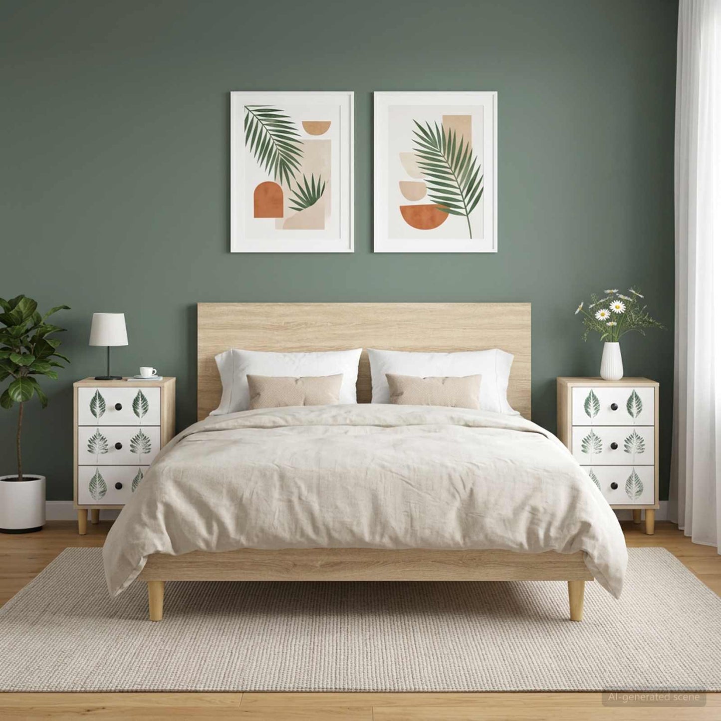 vidaXL Κομοδίνο HANAU 2 τμχ. Sonoma Δρυς 36 x 33 x 60 εκ