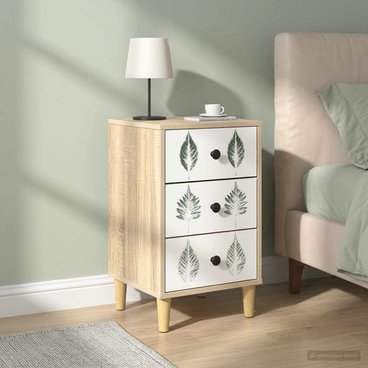 vidaXL Κομοδίνο HANAU 2 τμχ. Sonoma Δρυς 36 x 33 x 60 εκ