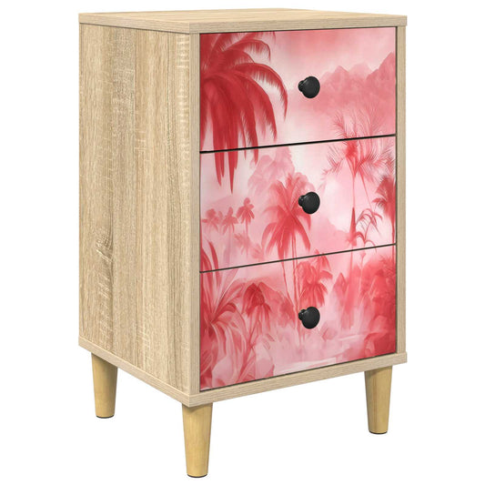 vidaXL Κομοδίνο AACHEN Sonoma Δρυς 36 x 33 x 60 εκ Επεξεργασμένο Ξύλο