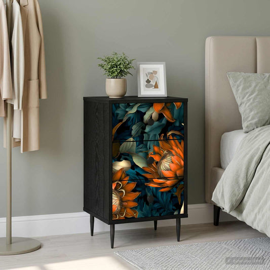 vidaXL Κομοδίνο LOCHEM Μαύρη Δρυς 36 x 33 x 61 εκ. Επεξεργασμένο Ξύλο