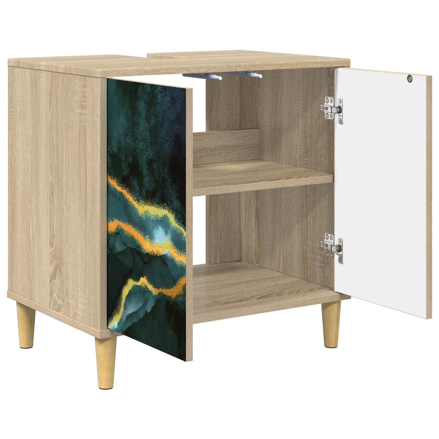 vidaXL Ντουλάπι Μπάνιου WIJHE Sonoma 60 x 40 x 60 εκ