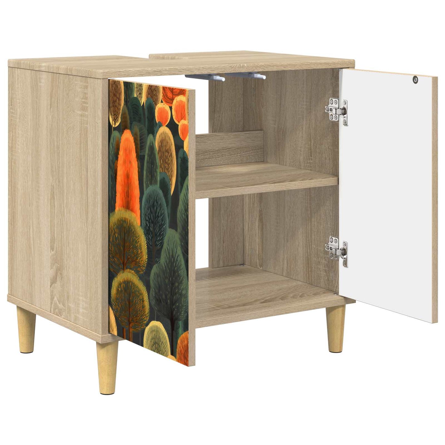 vidaXL Ντουλάπι Μπάνιου ZAANDAM Sonoma 60 x 40 x 60 εκ