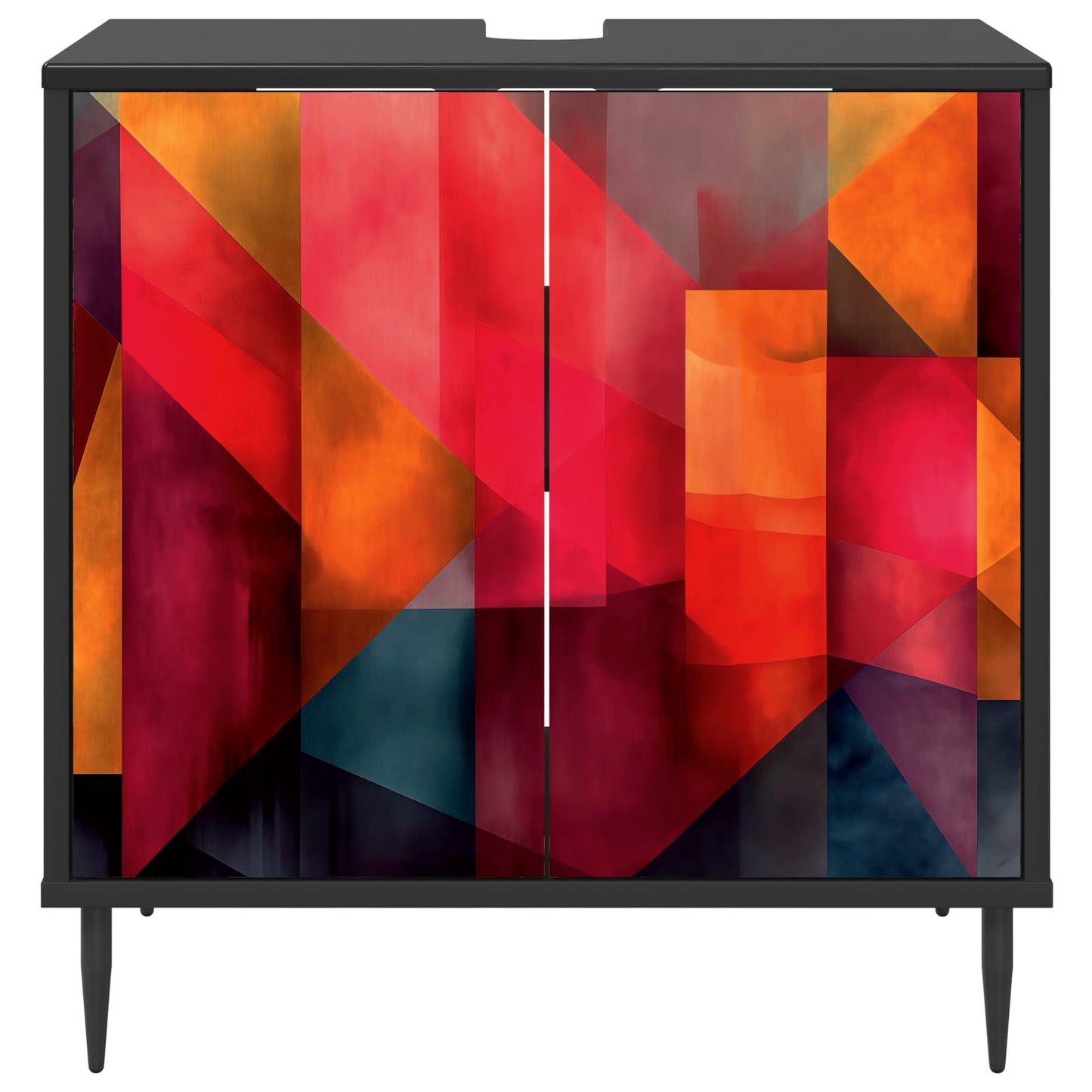 vidaXL Ντουλάπι Μπάνιου HEESCH Μαύρη Δρυς 60 x 40 x 61 εκ