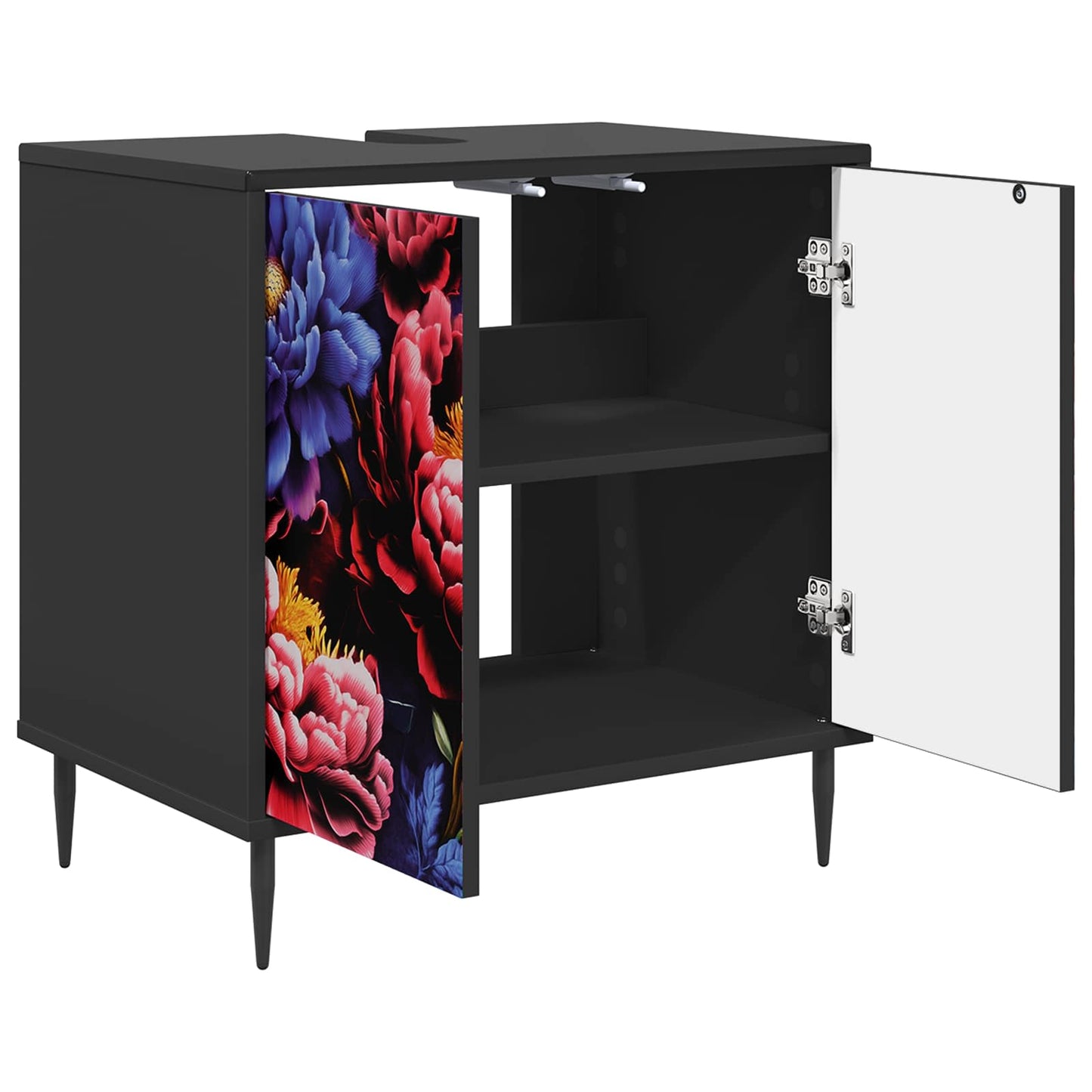 vidaXL Ντουλάπι Μπάνιου KIEL Μαύρη Δρυς 60 x 40 x 61 εκ