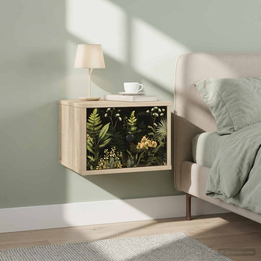 vidaXL Τοίχου κομοδίνο RHENEN Sonoma Δρυς 36 x 33 x 25 εκ.