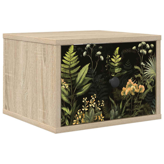 vidaXL Τοίχου κομοδίνο RHENEN Sonoma Δρυς 36 x 33 x 25 εκ.