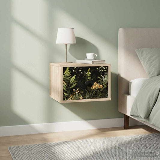 vidaXL Τοίχου κομοδίνο RHENEN 2 τμχ. Sonoma Δρυς 36 x 33 x 25 εκ.