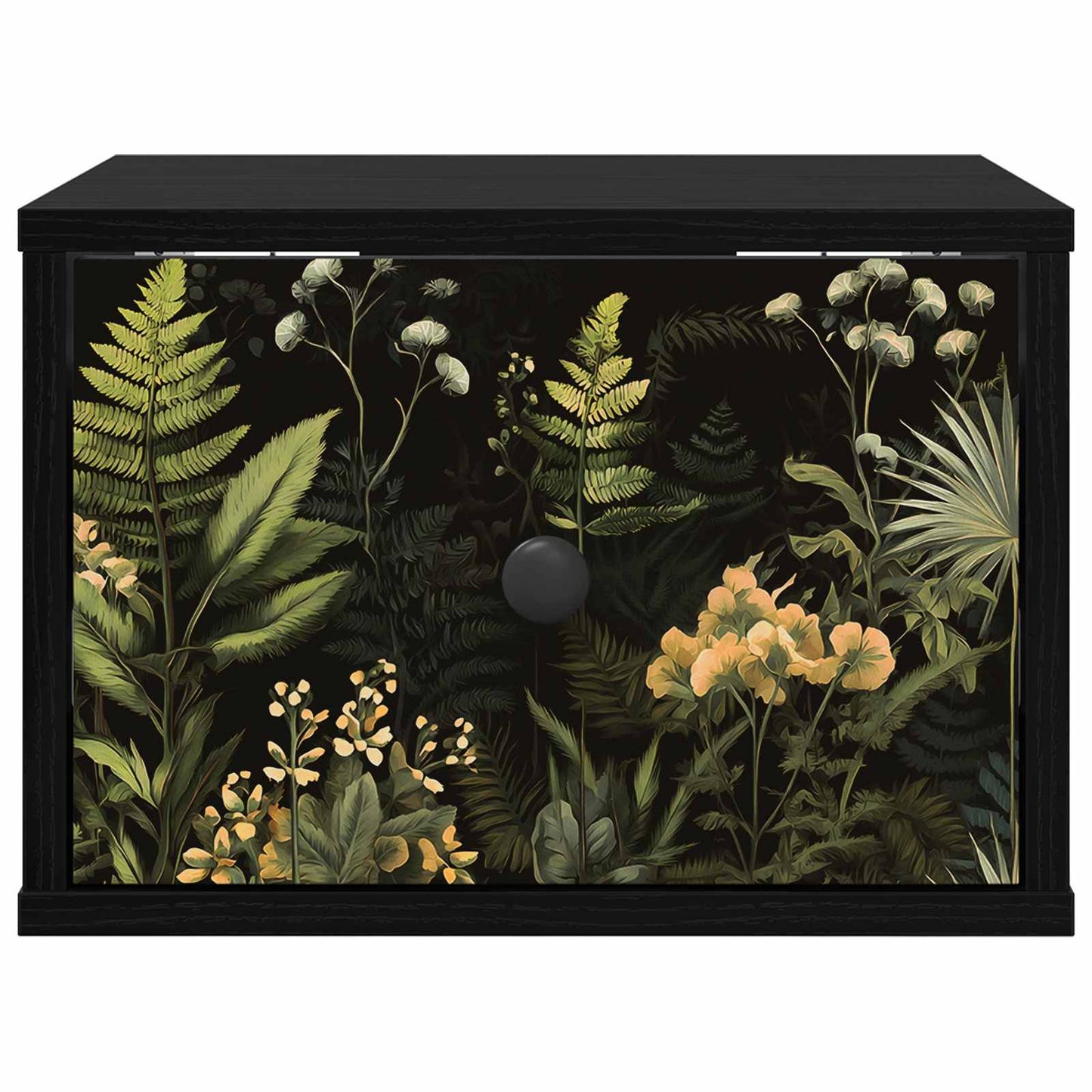 vidaXL Τοίχου κομοδίνο RHENEN 2 τμχ. Μαύρη Δρυς 36 x 33 x 25 εκ.
