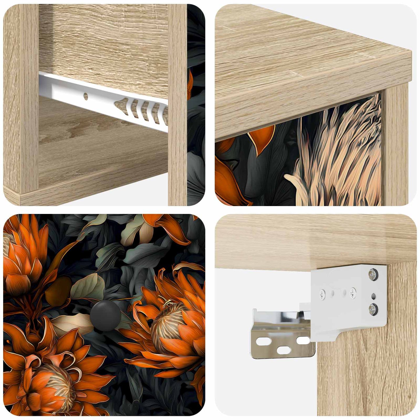 vidaXL Τοίχου κομοδίνο LOCHEM Sonoma Δρυς 36 x 33 x 25 εκ.