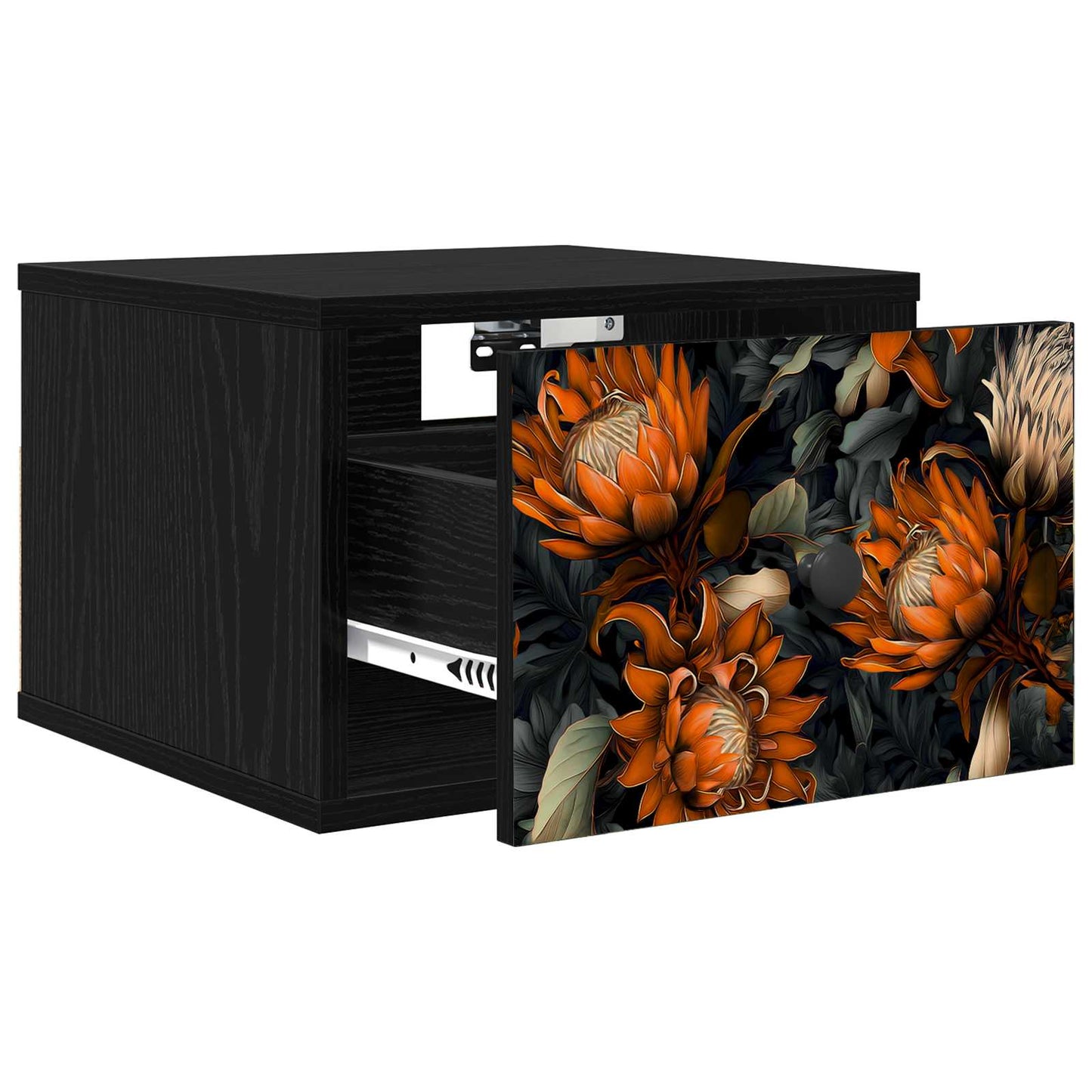 vidaXL Τοίχου κομοδίνο LOCHEM 2 τμχ. Μαύρη Δρυς 36 x 33 x 25 εκ.