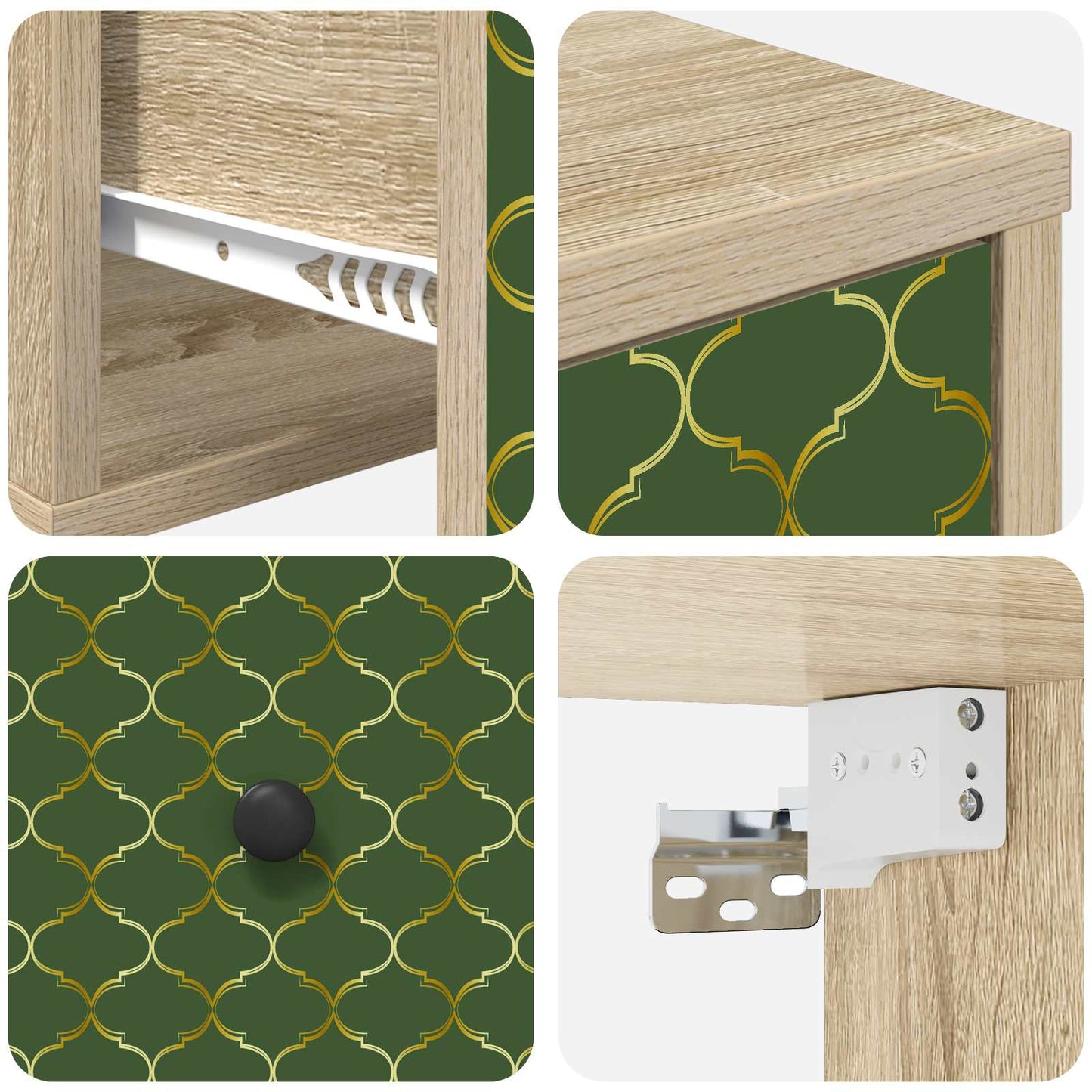 vidaXL Τοίχου κομοδίνο GELEEN Sonoma Δρυς 36 x 33 x 25 εκ.