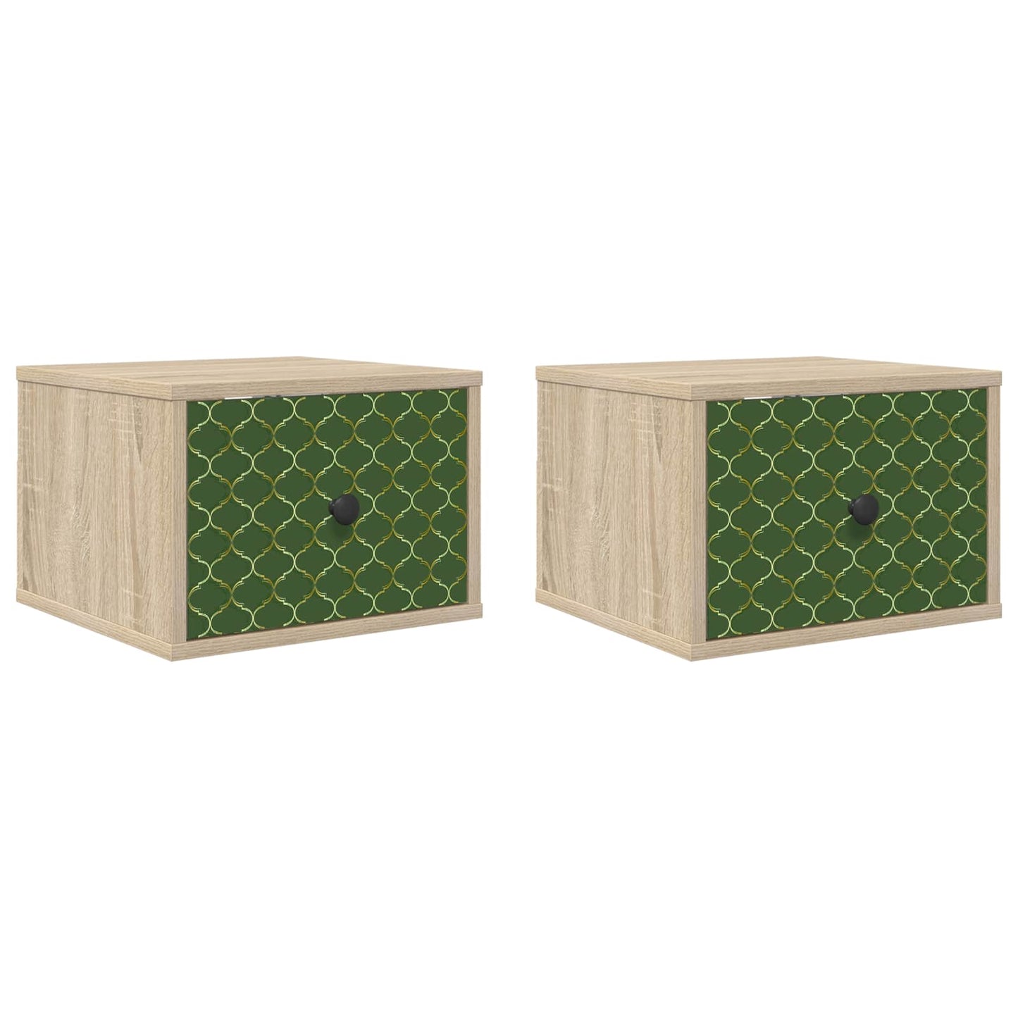 vidaXL Τοίχου κομοδίνο GELEEN 2 τμχ. Sonoma Δρυς 36 x 33 x 25 εκ.