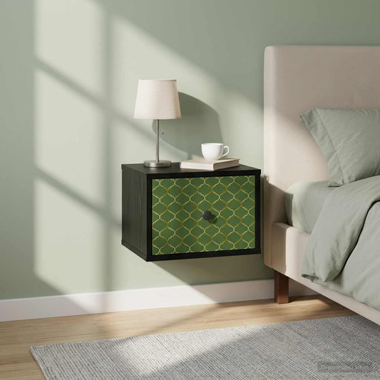 vidaXL Τοίχου κομοδίνο GELEEN Μαύρη Δρυς 36 x 33 x 25 εκ.