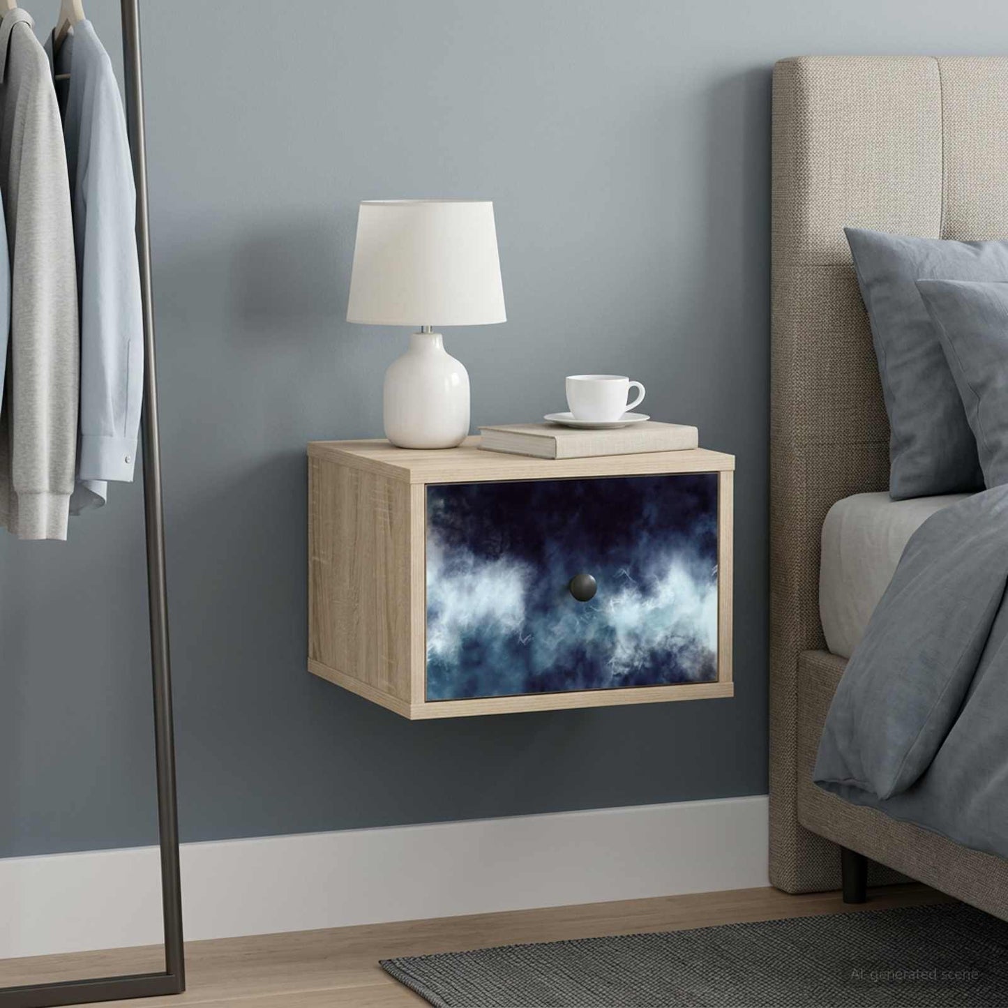 vidaXL Τοίχου κομοδίνο RAALTE Sonoma Δρυς 36 x 33 x 25 εκ.