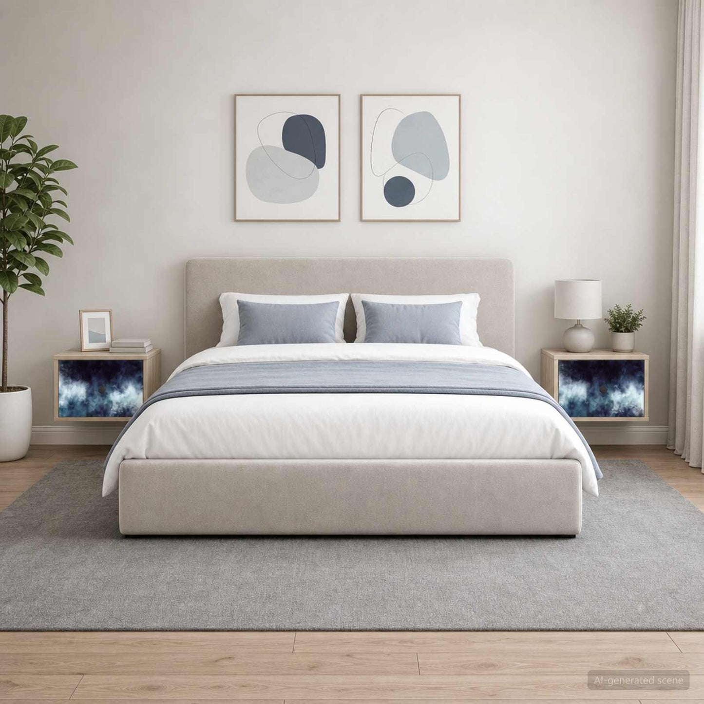 vidaXL Τοίχου κομοδίνο RAALTE 2 τμχ. Sonoma Δρυς 36 x 33 x 25 εκ.