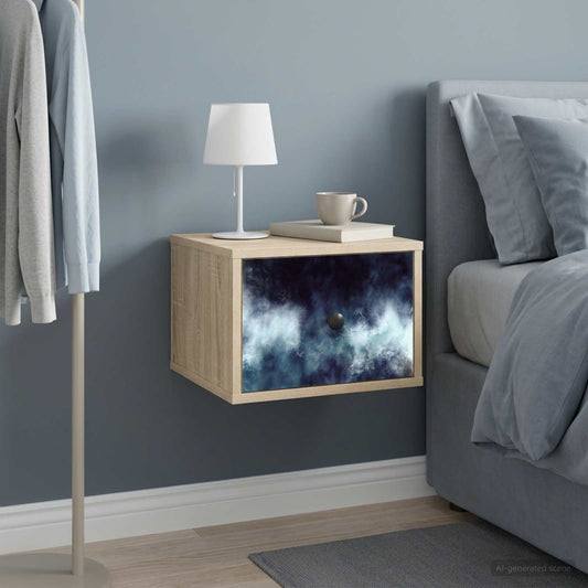 vidaXL Τοίχου κομοδίνο RAALTE 2 τμχ. Sonoma Δρυς 36 x 33 x 25 εκ.