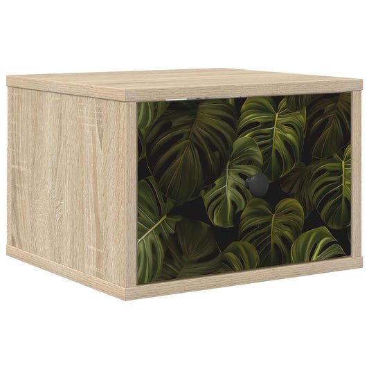 vidaXL Τοίχου κομοδίνο ELBURG Sonoma Δρυς 36 x 33 x 25 εκ.