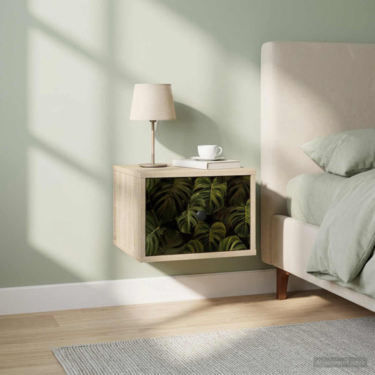vidaXL Τοίχου κομοδίνο ELBURG 2 τμχ. Sonoma Δρυς 36 x 33 x 25 εκ.
