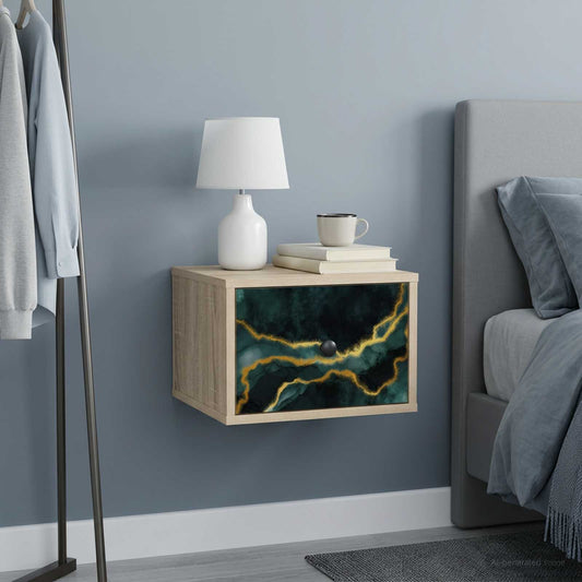 vidaXL Τοίχου κομοδίνο WIJHE Sonoma Δρυς 36 x 33 x 25 εκ.