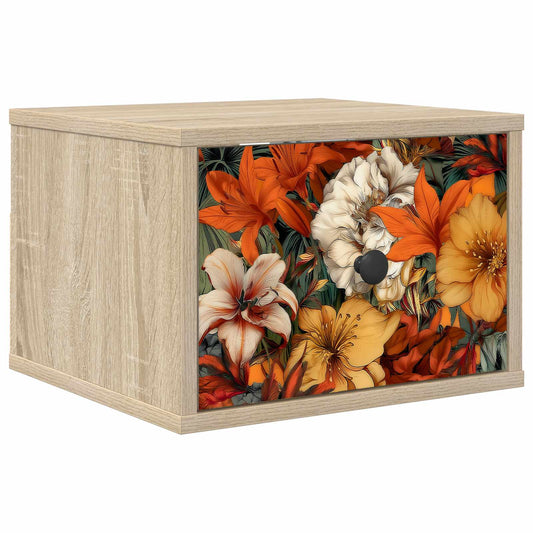 vidaXL Τοίχου κομοδίνο GENNEP Sonoma Δρυς 36 x 33 x 25 εκ.