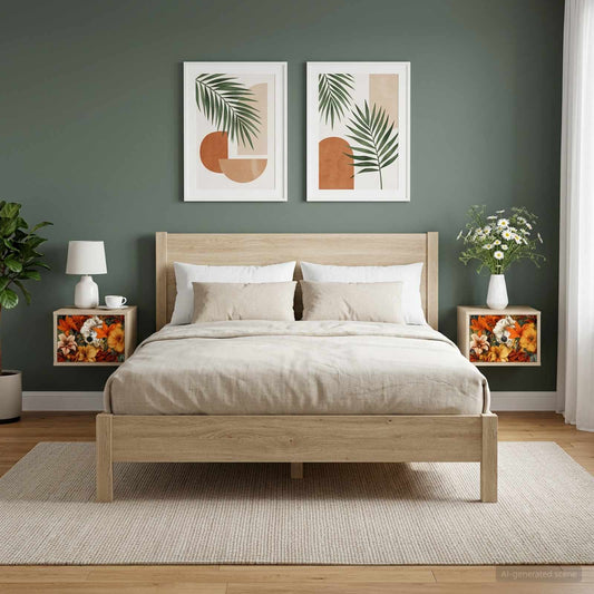 vidaXL Τοίχου κομοδίνο GENNEP 2 τμχ. Sonoma Δρυς 36 x 33 x 25 εκ.
