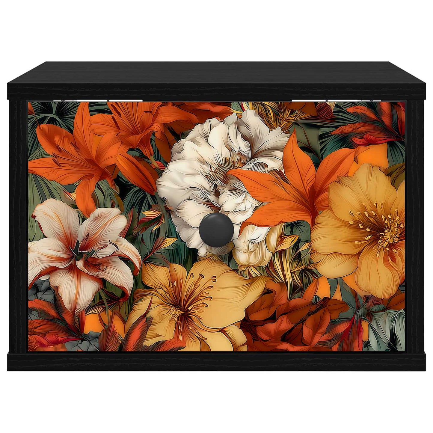 vidaXL Τοίχου κομοδίνο GENNEP 2 τμχ. Μαύρη Δρυς 36 x 33 x 25 εκ.