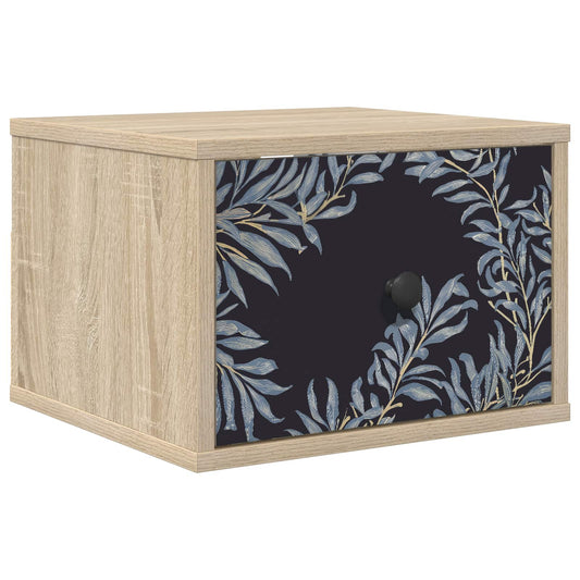 vidaXL Τοίχου κομοδίνο DOKKUM Sonoma Δρυς 36 x 33 x 25 εκ.
