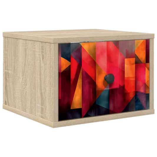 vidaXL Τοίχου κομοδίνο HEESCH Sonoma Δρυς 36 x 33 x 25 εκ.