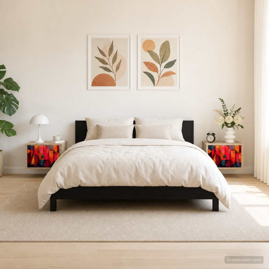 vidaXL Τοίχου κομοδίνο HEESCH 2 τμχ. Sonoma Δρυς 36 x 33 x 25 εκ.