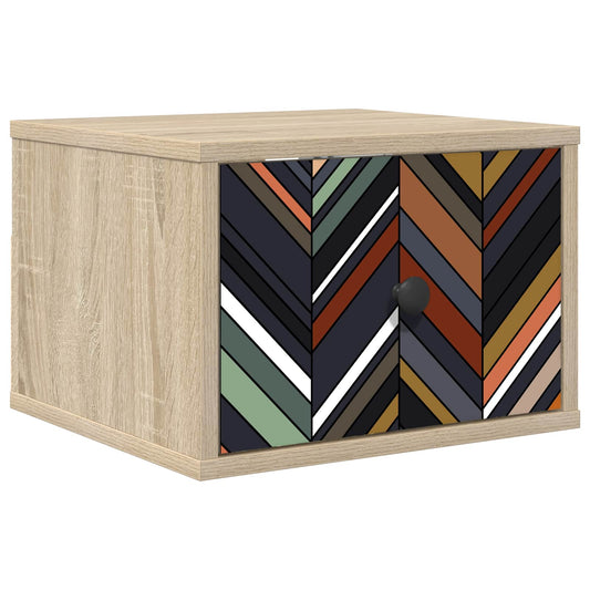 vidaXL Τοίχου κομοδίνο OMMEN Sonoma Δρυς 36 x 33 x 25 εκ.