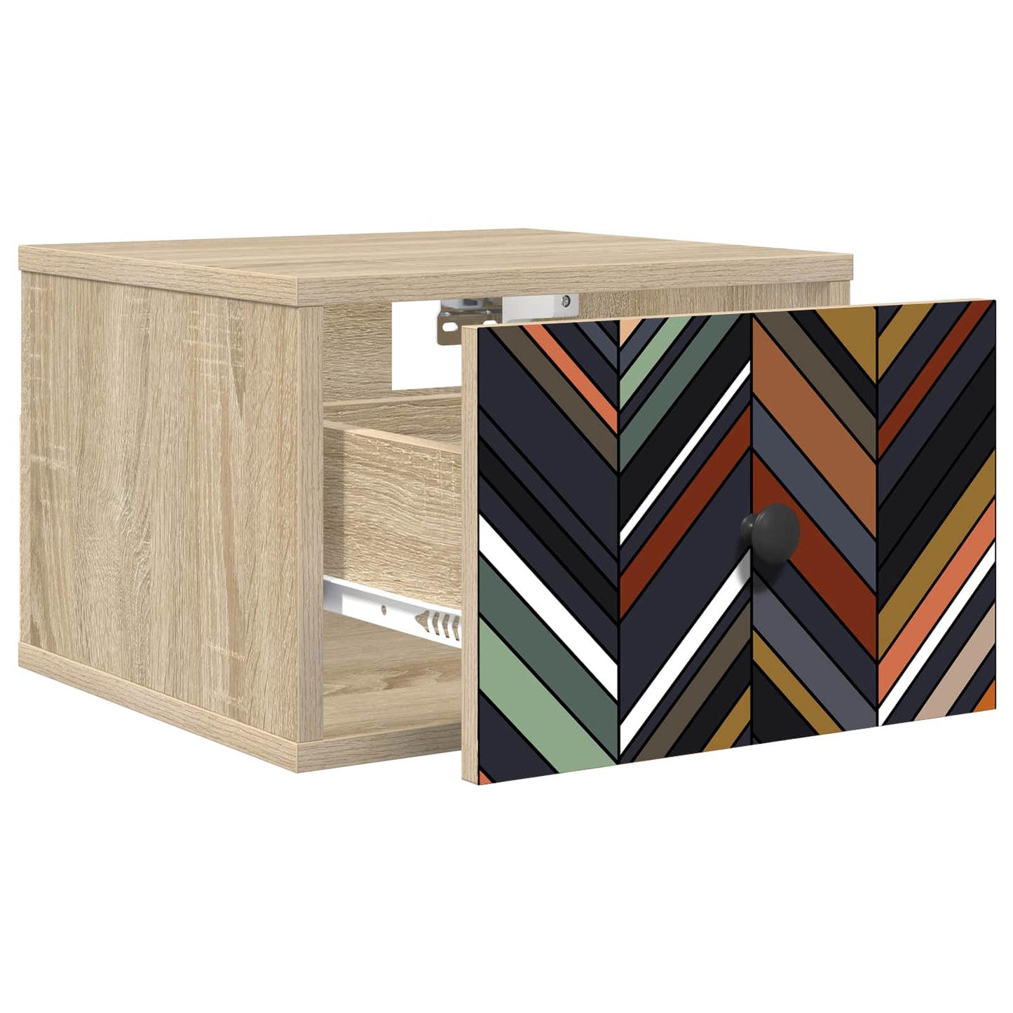 vidaXL Τοίχου κομοδίνο OMMEN 2 τμχ. Sonoma Δρυς 36 x 33 x 25 εκ.