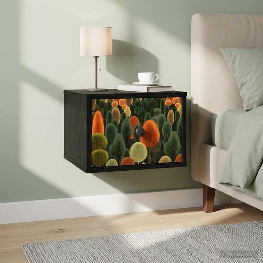 vidaXL Τοίχου κομοδίνο ZAANDAM Μαύρη Δρυς 36 x 33 x 25 εκ.